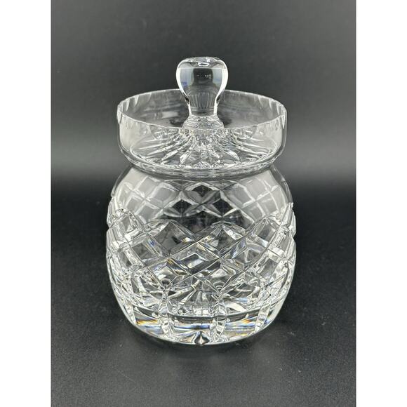 Vintage Cartier Signed Crystal Mini Biscuit Jar Lidded Late 20th Cent. 4.5 " - Picture 2 of 9